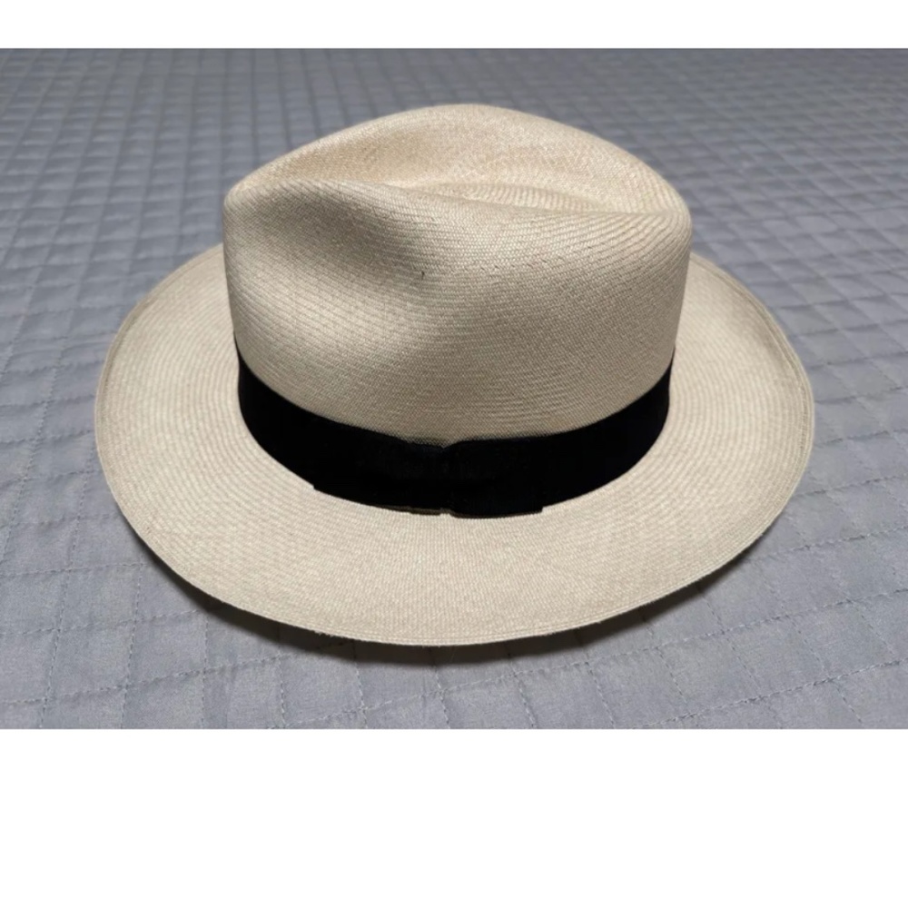 Genuine Ecuador Montecristi Panama Hat 100% Handmade Toquilla Straw Size 59